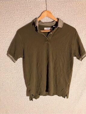 Arrow Olive Green Short Sleeve Button-Down Polo